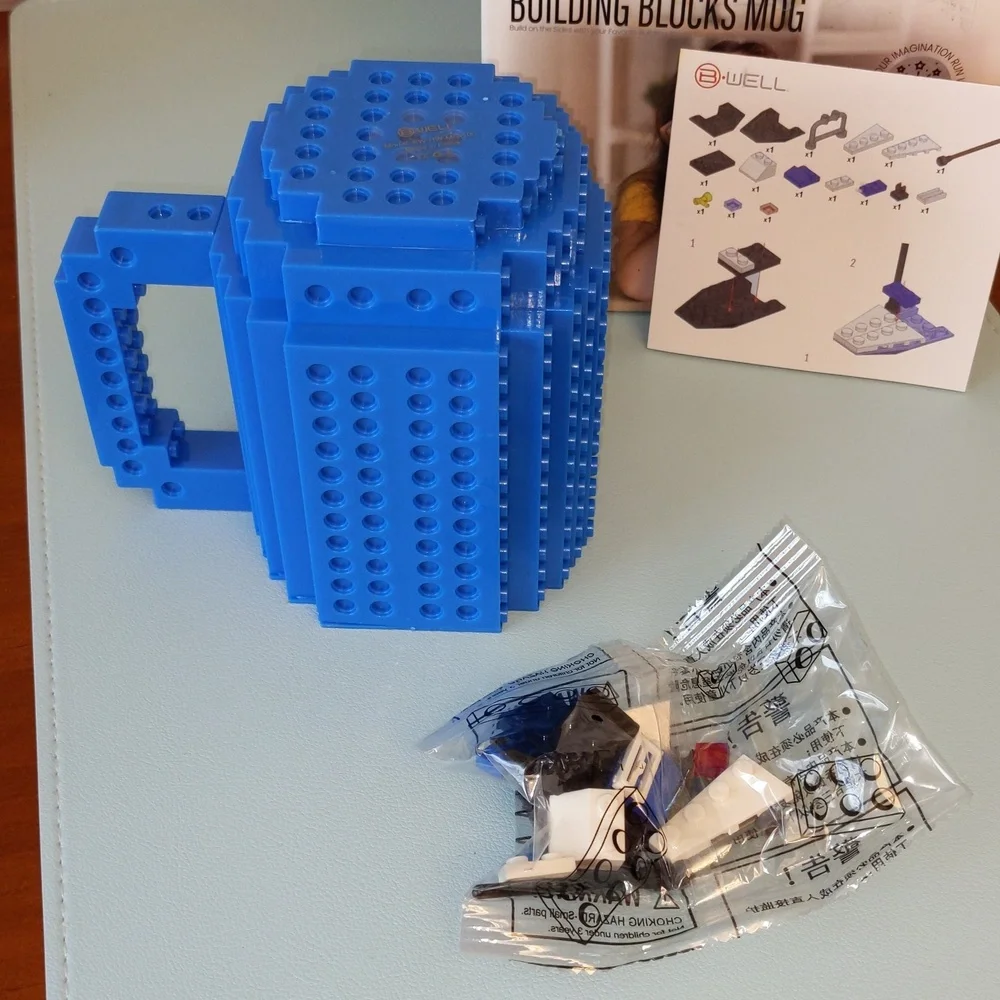 New B*Well Do It Yourself Building Blocks Mug 12oz BPA Free